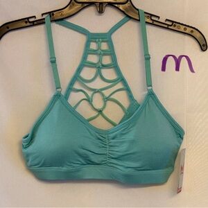 Strappy Crochet-Back Bralette in Light Teal - Women Intimates